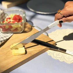 Butter Knife - Dots - White - Set Of 2