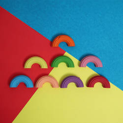 Cute Rainbow-Shaped Crayons - Set Of 8