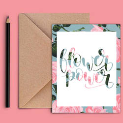 Greeting Card - Floral Power