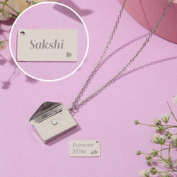 Personalized Envelope Pendant of Love