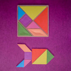 Tangram-Shaped Crayons - Set Of 7