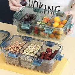 Three Compartment Multi Lock Lunch Box - Assorted - Single Piece