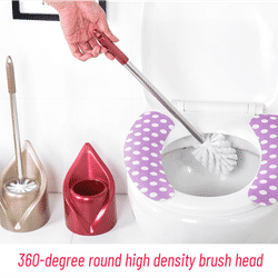Toilet Cleaning Brush - Metallic Colors - Single Piece