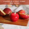 Apple shaped candle