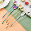 2 in 1 Straw Spoon With Cleaning Brush - Stainless Steel - Assorted - Set Of 4 Online