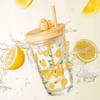 Shop Adorable Portable Glass Tumbler With Straw - Assorted - Single Piece