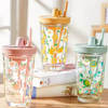 Adorable Portable Glass Tumbler With Straw - Assorted - Single Piece Online