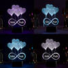 Buy All Hearts Personalized Multicolored LED Lamp