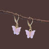 Gift Alluring Pink Butterfly Earrings