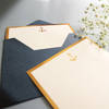 Gift Anchor Monogram Flat Card With Envelope - Set Of 3