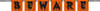 Gift Block Banner Beware Orange And Black