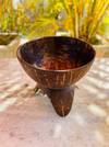 Buy Bowls Set With Tray - 3 Legged - Coconut Shell - Set Of 4