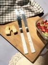 Gift Butter Knife - Dots - White - Set Of 2