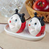 Shop Ceramic Salt And Pepper Bottle With Tray - Lady Bug - Assorted - SIngle Piece
