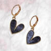Gift Charming Black Heart Earrings