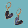Buy Charming Black Heart Earrings
