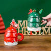 Shop Christmas Tree Mug With Cover And Stirrer - Assorted - Single Piece