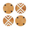 Buy Coaster - Wooden With Marble Inlay - Set Of 4