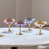 Gift Cocktail Glasses - Golden Rim - Set Of 6