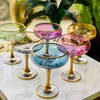 Cocktail Glasses - Golden Rim - Set Of 6 Online