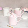 Coffee Mug With Lid And Spoon - Heart - Ceramic - Single Piece Online