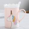 Coffee Mug With Lid And Spoon - Unicorn - Ceramic - Single Piece Online