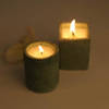 Buy Concrete Candle - Green - Set Of 2