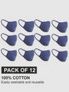 Buy Cotton Face Mask - Flat Dust Masks - Navy Blue