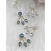 Crystal Ear Jacket Gift Set - Emerald Green And White - Set Of 2 Online