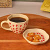 Gift Cute Heart Mug And Dessert Plate Set - Single Piece