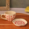 Cute Heart Mug And Dessert Plate Set - Single Piece Online