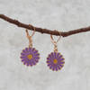 Buy Cute Purple Floral Earrings