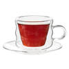 Double Wall Twirl Cup And Saucer Set - 180ml - Set Of 6 Online