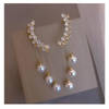 Shop Earrings - Half Arch - Pearl Tassel - Gold - Juju Joy