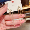 Gift Earrings - Zig Zag - Tassels - Gold - Juju Joy
