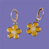 Gift Elegant Yellow Flower Charm Earrings