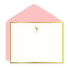 Buy Flamingo Monogram Flat Card With Envelope - Set Of 3