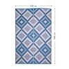 Shop Floor Mat - Geometric - Zig Zag - Blue - Single Piece
