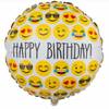 Foil Balloon - Emoji - Happy Birthday - Single Piece Online