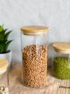 Buy Glass Jar With Bamboo Lid - Single Piece