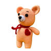 Gift Handmade Crochet Peach Teddy Soft Toy - Single Piece