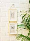 Buy Hanging Photo Frame - 2 Layered - Light Brown - Single Piece