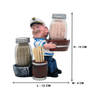 Gift Happy Sailor Salt Pepper Shakers With Toothpick Holder - White And Blue