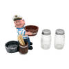 Buy Happy Sailor Salt Pepper Shakers With Toothpick Holder - White And Blue