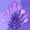 Buy Kitchen Utensils Set - Silicone - Purple - Set Of 9