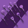 Shop Kitchen Utensils Set - Silicone - Purple - Set Of 9