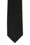 Gift Microfiber Necktie - Solid Black Ultra Thin - Single Piece