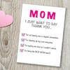 Mothers Day Greeting Card - Thank You Mom Online