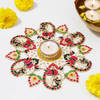 Multicolour Peacock Tealight Rangoli - Assorted - Single Piece Online