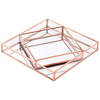 Gift Multipurpose Organizer - Square - Rosegold - Glass - 6in - Single Piece